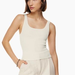 Sculpt Knit Squareneck Tank | Babaton